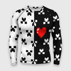 Мужской рашгард Minecraft pattern love