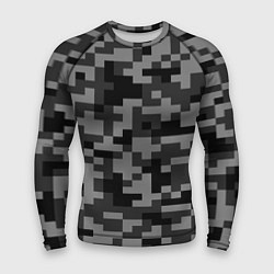 Мужской рашгард Камуфляжные пиксели блэк