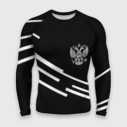 Рашгард мужской Россия геометрия спорт, цвет: 3D-принт