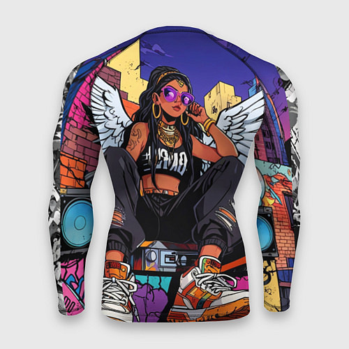 Мужской рашгард Городской ангел - urban style / 3D-принт – фото 2