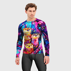 Рашгард мужской Три выдры, цвет: 3D-принт — фото 2