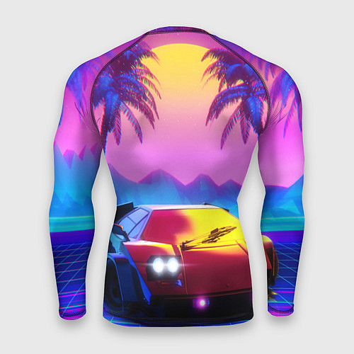 Мужской рашгард Vice city retro wave Lambo / 3D-принт – фото 2