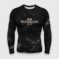 Рашгард мужской Warhammer 40000 space marine 2 black logo, цвет: 3D-принт
