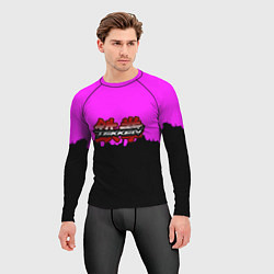 Рашгард мужской Tekken розовая геометрия, цвет: 3D-принт — фото 2