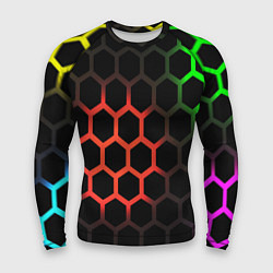 Рашгард мужской Hexagon neon, цвет: 3D-принт