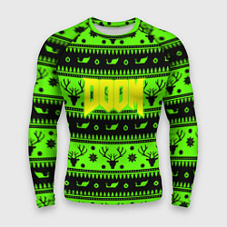 Рашгард мужской Doom кислотный новый год, цвет: 3D-принт