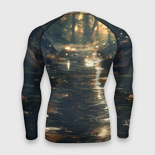 Мужской рашгард Выдра в летнем пруду / 3D-принт – фото 2
