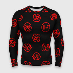 Мужской рашгард Twenty one pilots rose pattern