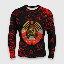 Рашгард мужской СССР паттерн стиль, цвет: 3D-принт