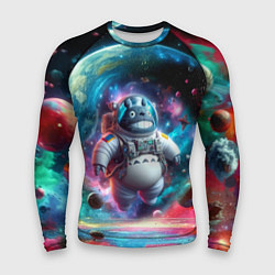 Мужской рашгард Astronaut Totoro in neon space - ai art fantasy