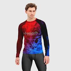 Рашгард мужской Horizon zero dawn fire gradient, цвет: 3D-принт — фото 2