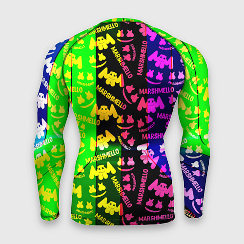 Мужской рашгард Marshmello pattern neon steel / 3D-принт – фото 2