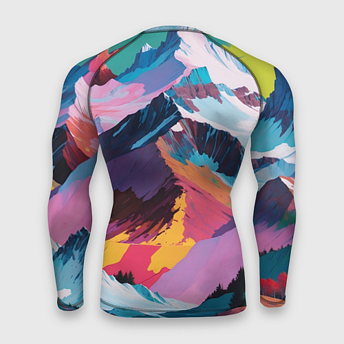 Мужской рашгард Горы краски / 3D-принт – фото 2