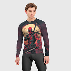 Рашгард мужской Дэдпул самурай, цвет: 3D-принт — фото 2