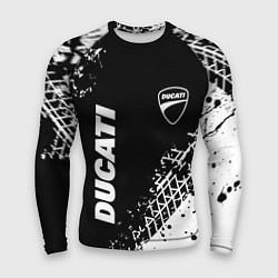 Рашгард мужской Ducati - следы от шин, цвет: 3D-принт
