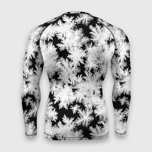 Мужской рашгард Снежинки на стекле / 3D-принт – фото 2
