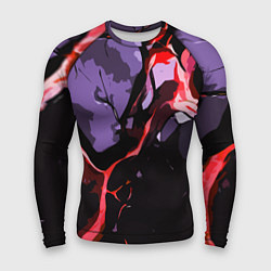 Мужской рашгард Красный разлом в камне