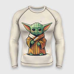 Рашгард мужской Малыш Грогу - Мандолорец, цвет: 3D-принт