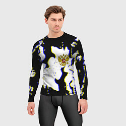 Рашгард мужской Россия герб глитч, цвет: 3D-принт — фото 2