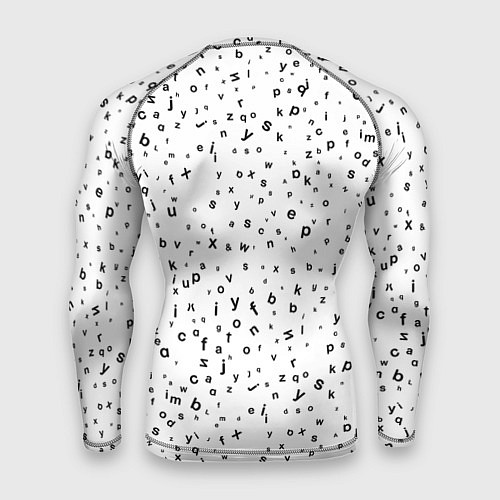 Мужской рашгард Паттерн латиница / 3D-принт – фото 2