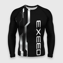 Рашгард мужской Exeed - металлические полосы, цвет: 3D-принт