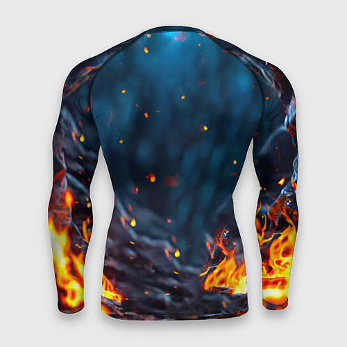 Мужской рашгард Песец в огне / 3D-принт – фото 2