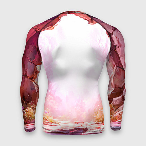 Мужской рашгард Осел в розовом свете / 3D-принт – фото 2