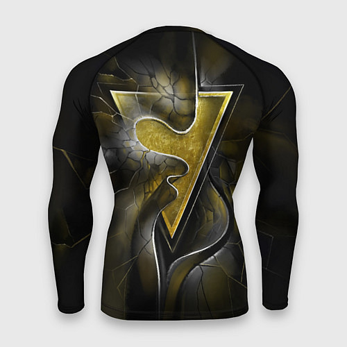 Мужской рашгард Золотой треугольник под стеклянной вуалью с волнам / 3D-принт – фото 2