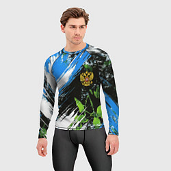 Рашгард мужской Герб России на камуфляже, цвет: 3D-принт — фото 2