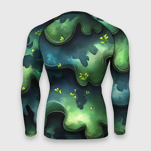 Мужской рашгард Летний абстрактный камуфляж / 3D-принт – фото 2