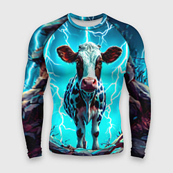 Мужской рашгард Корова в разрядах молнии