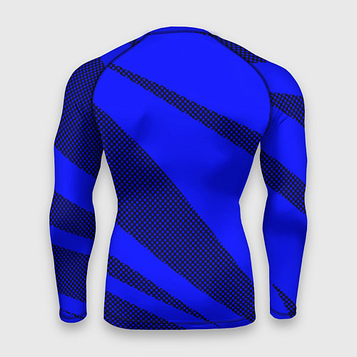 Мужской рашгард Синий ультрамарин полосы абстракция / 3D-принт – фото 2