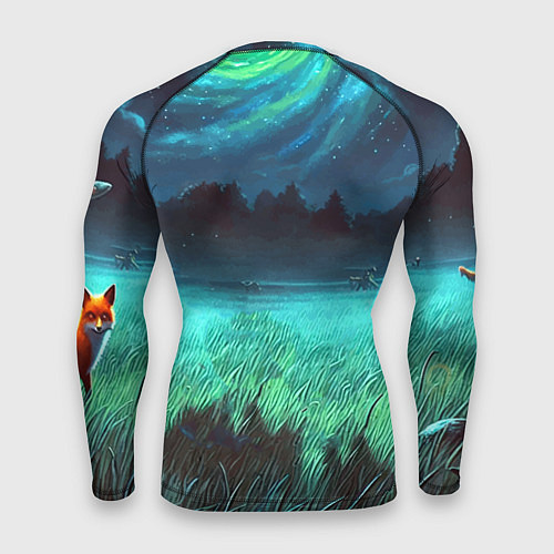 Мужской рашгард Рик и Морти на поляне - нейроарт / 3D-принт – фото 2