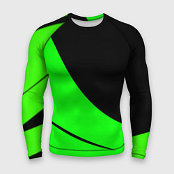 Мужской рашгард Чёрный с зелёным двуцветный