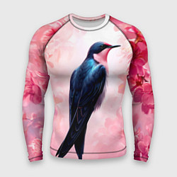 Рашгард мужской Ласточка в розовом, цвет: 3D-принт