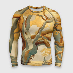 Рашгард мужской Дерево в японском стиле, цвет: 3D-принт