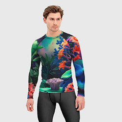 Рашгард мужской Морское дно с кораллами, цвет: 3D-принт — фото 2