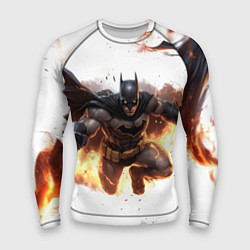 Рашгард мужской Бэтмен летит от взрыва, цвет: 3D-принт
