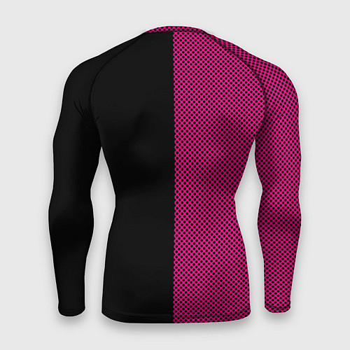 Мужской рашгард Sport чёрно-розовый пополам / 3D-принт – фото 2