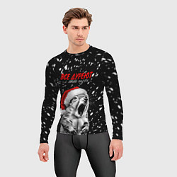 Рашгард мужской Все дуреют с этой пурги, цвет: 3D-принт — фото 2
