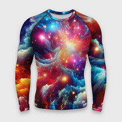 Мужской рашгард Colorfull neon space clouds - ai art fantasy