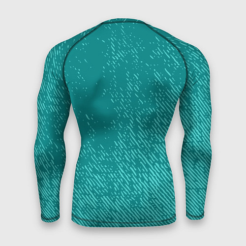 Мужской рашгард Джинс с потертостями-зеленый / 3D-принт – фото 2