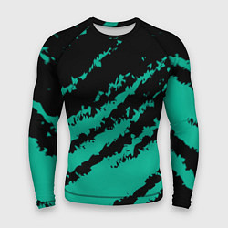 Мужской рашгард The color is black and turquoise