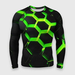 Рашгард мужской Neon Honeycombs 2, цвет: 3D-принт