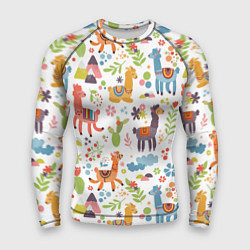 Мужской рашгард Ламы паттерн