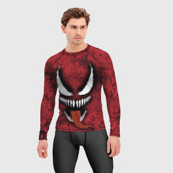 Рашгард мужской Веном красный и черный симбиот, цвет: 3D-принт — фото 2