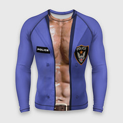 Мужской рашгард Костюм полицейского с накаченным торсом