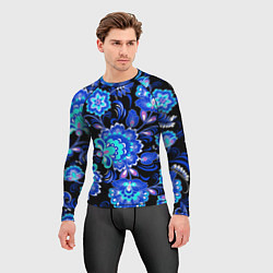 Рашгард мужской Хохлома негатив, цвет: 3D-принт — фото 2