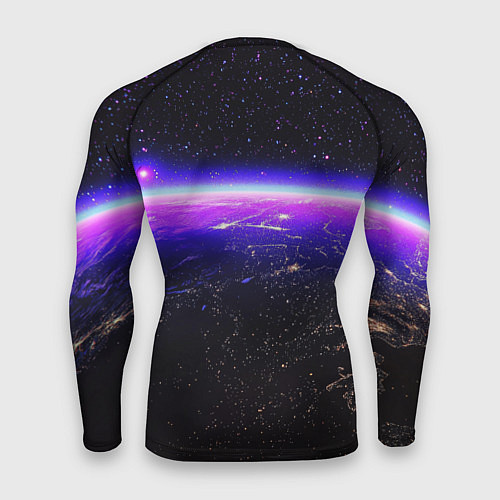 Мужской рашгард Планета и неоновое свечение / 3D-принт – фото 2