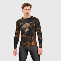 Рашгард мужской Медведь в лесной чаще, цвет: 3D-принт — фото 2
